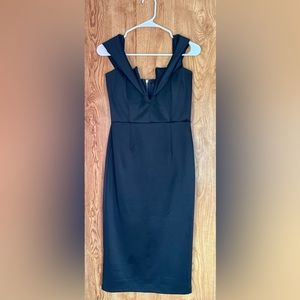 Black V Neck Off The Shoulder Dress